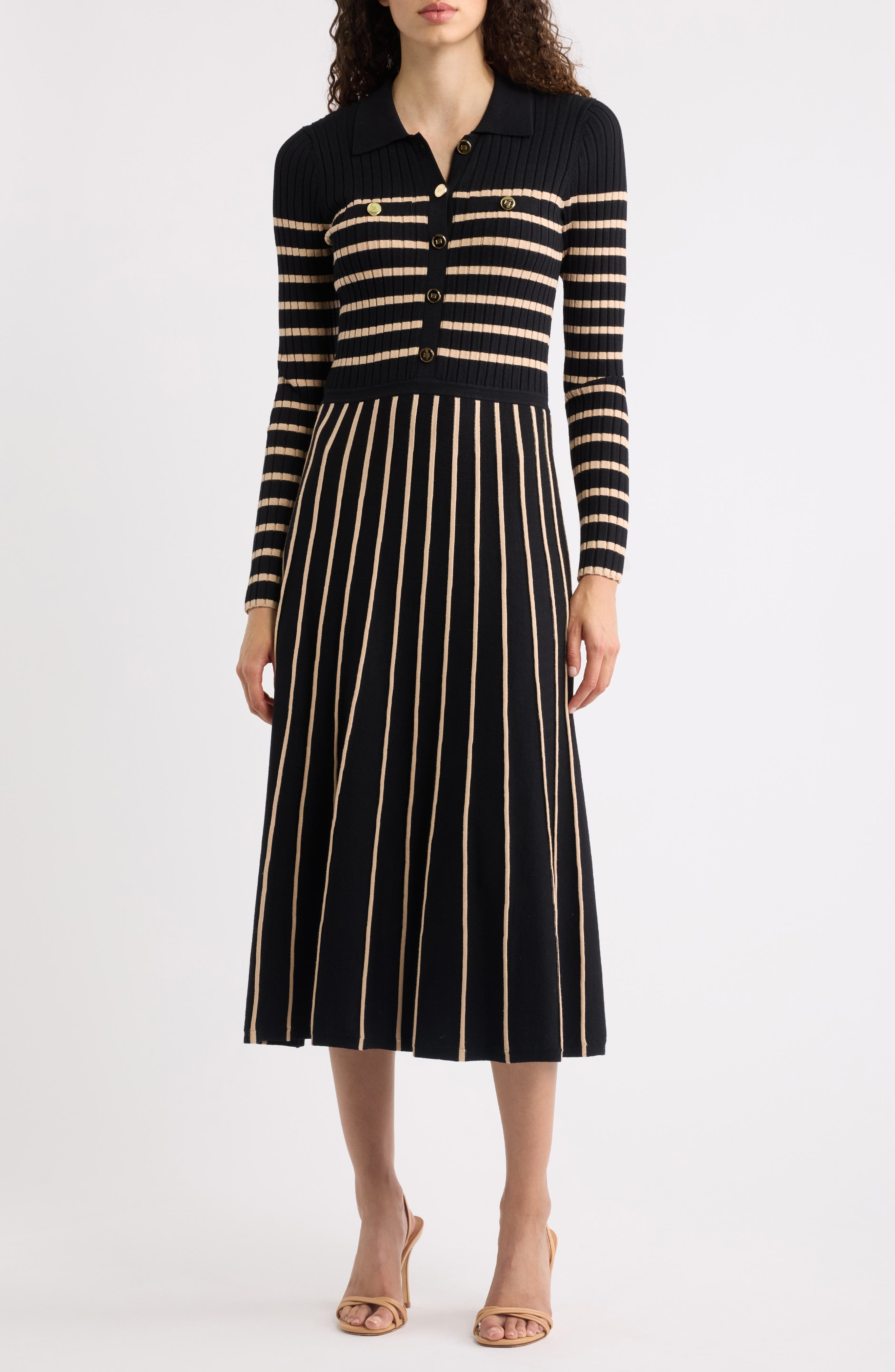 selected NOIR/ VICUNA STRIPE