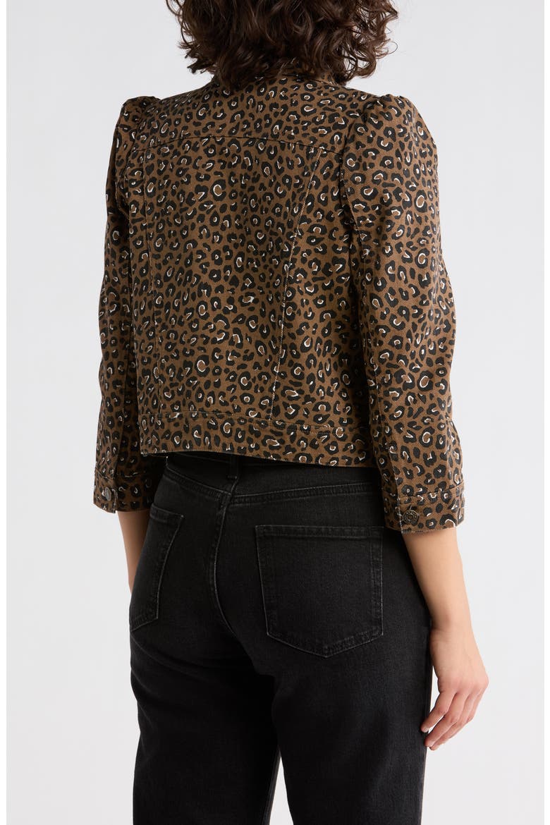 Averill Denim Jacket, Alternate, color, WARM LEOPARD