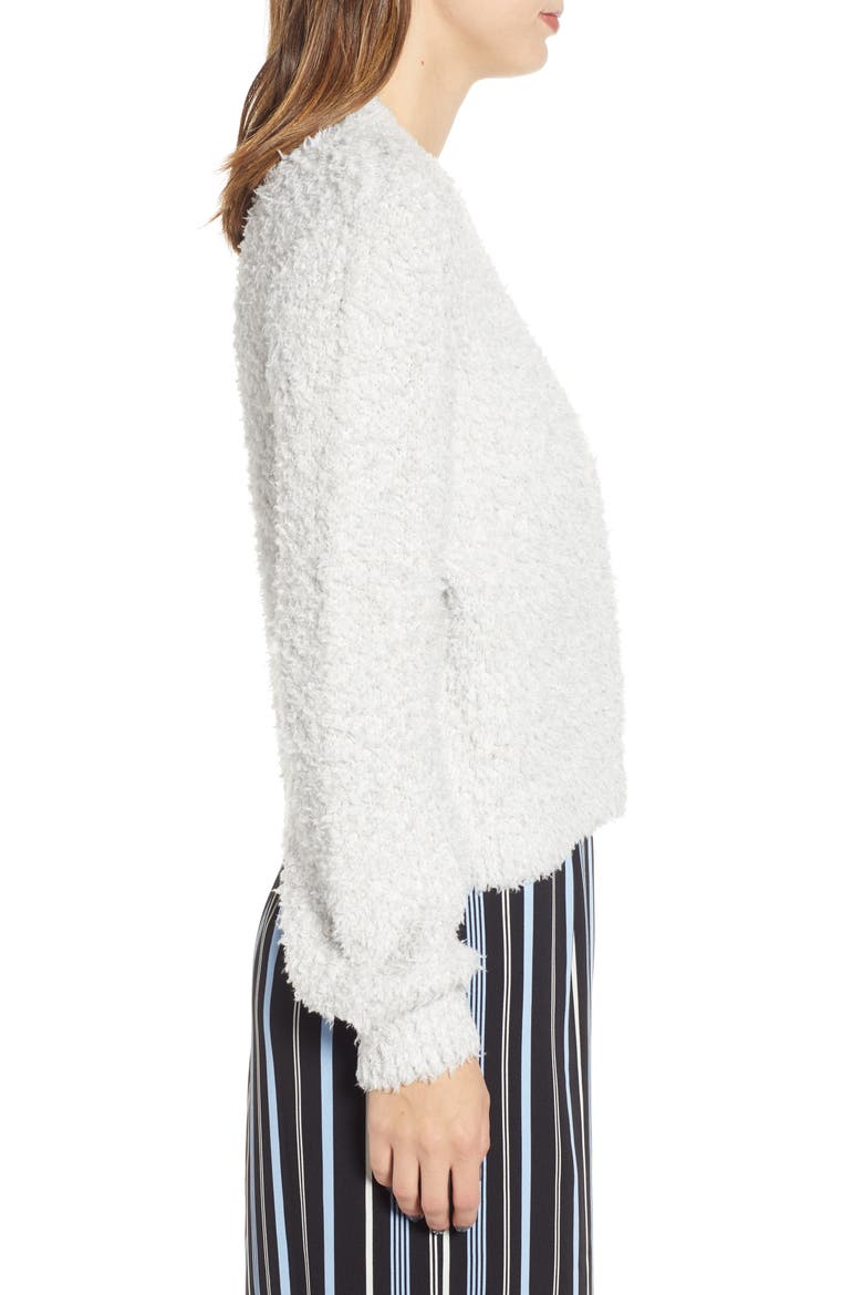 Fluffy Cardigan, Alternate, color, GREY CHIME