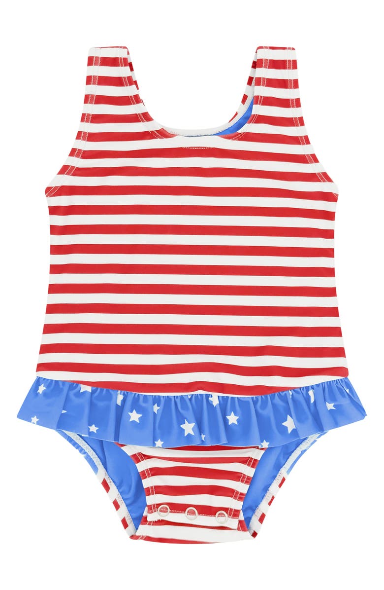 Feather 4 Arrow Kids' Sun Babe Ruffle One-Piece Swimsuit, Main, color, 