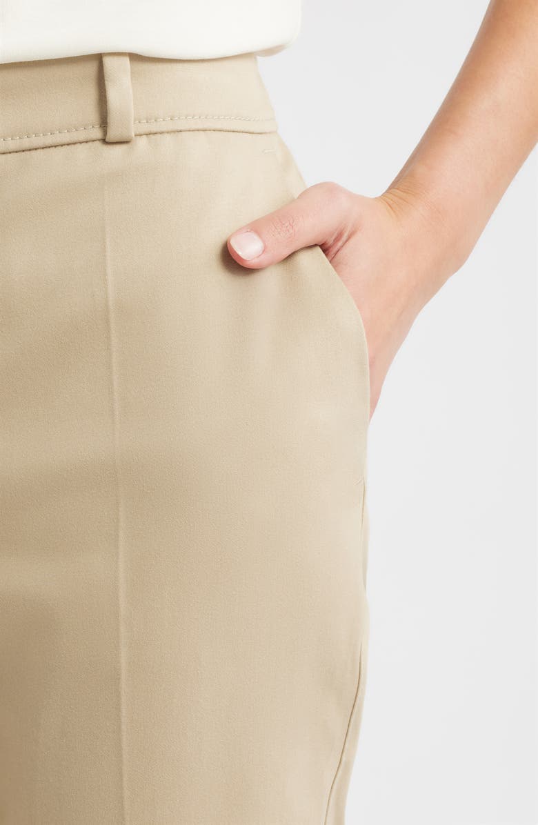 BOSS Tapria Stretch Cotton Ankle Flare Pants, Alternate, color, Pumice