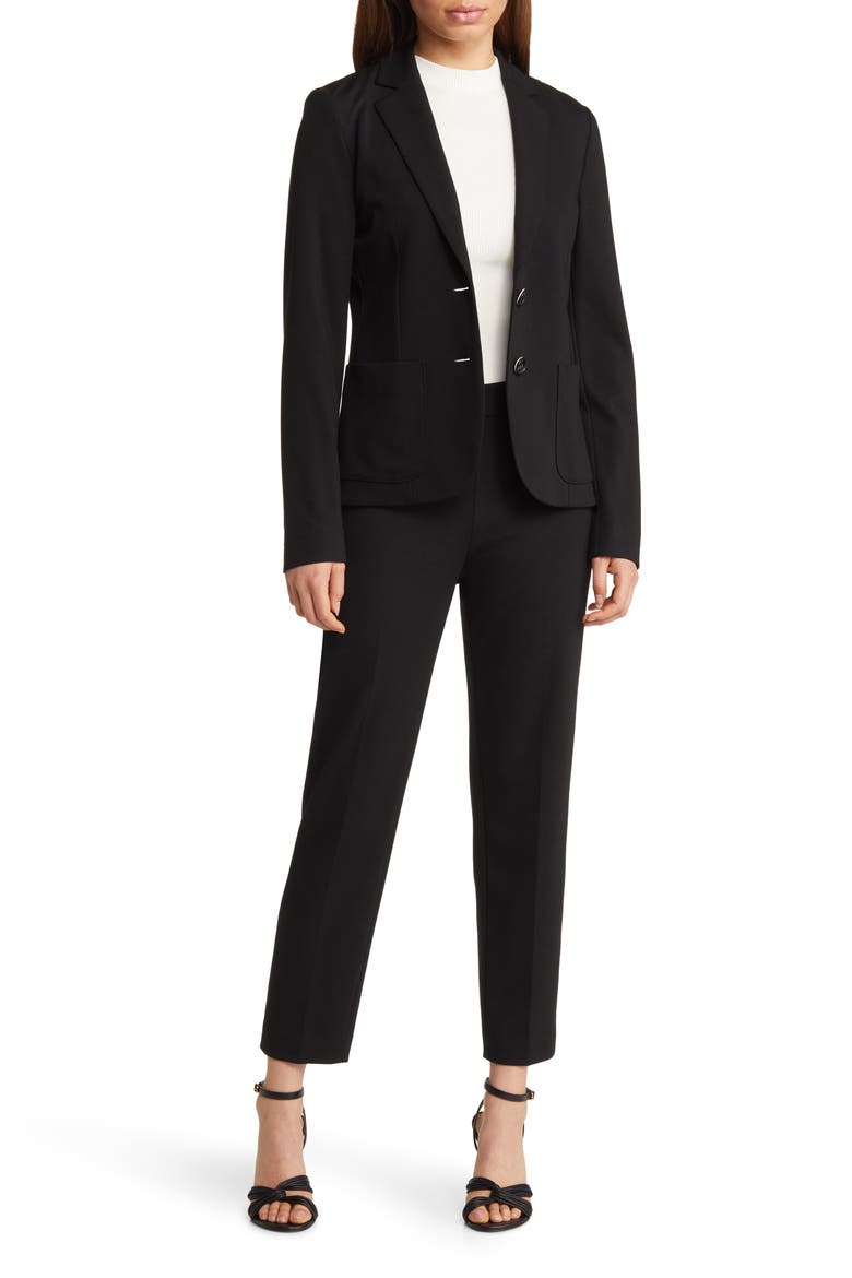 Tilunara Slim Fit Ponte Knit Pants, Alternate, color, BLK