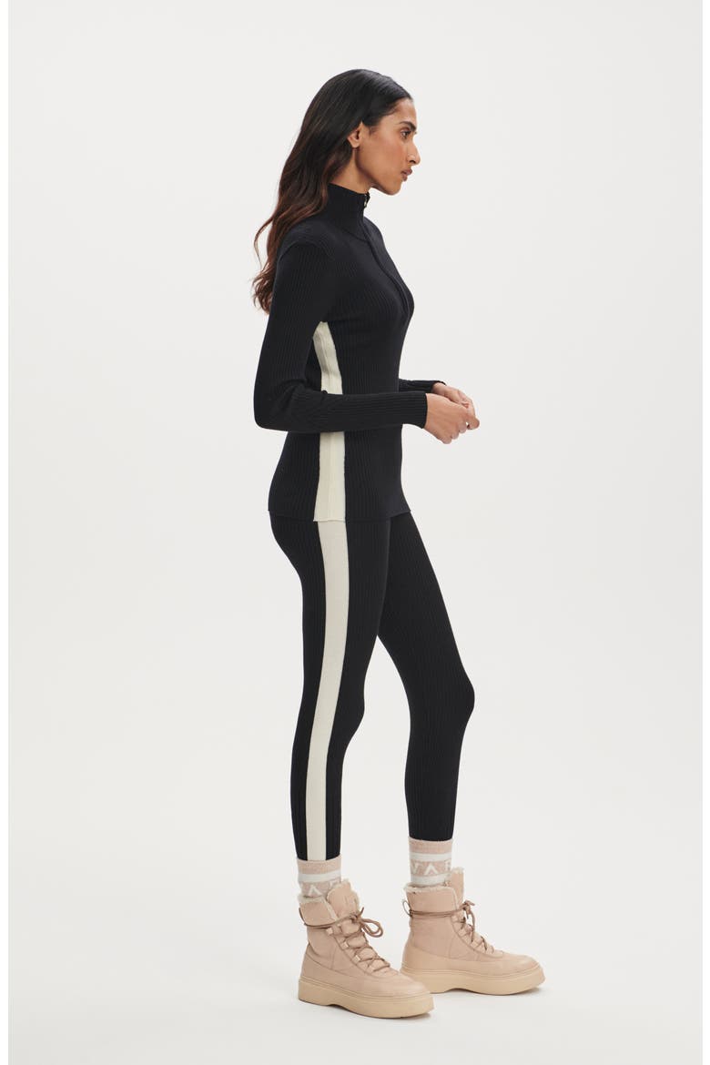 Aiden Rib Knit Leggings, Alternate, color, BLACK