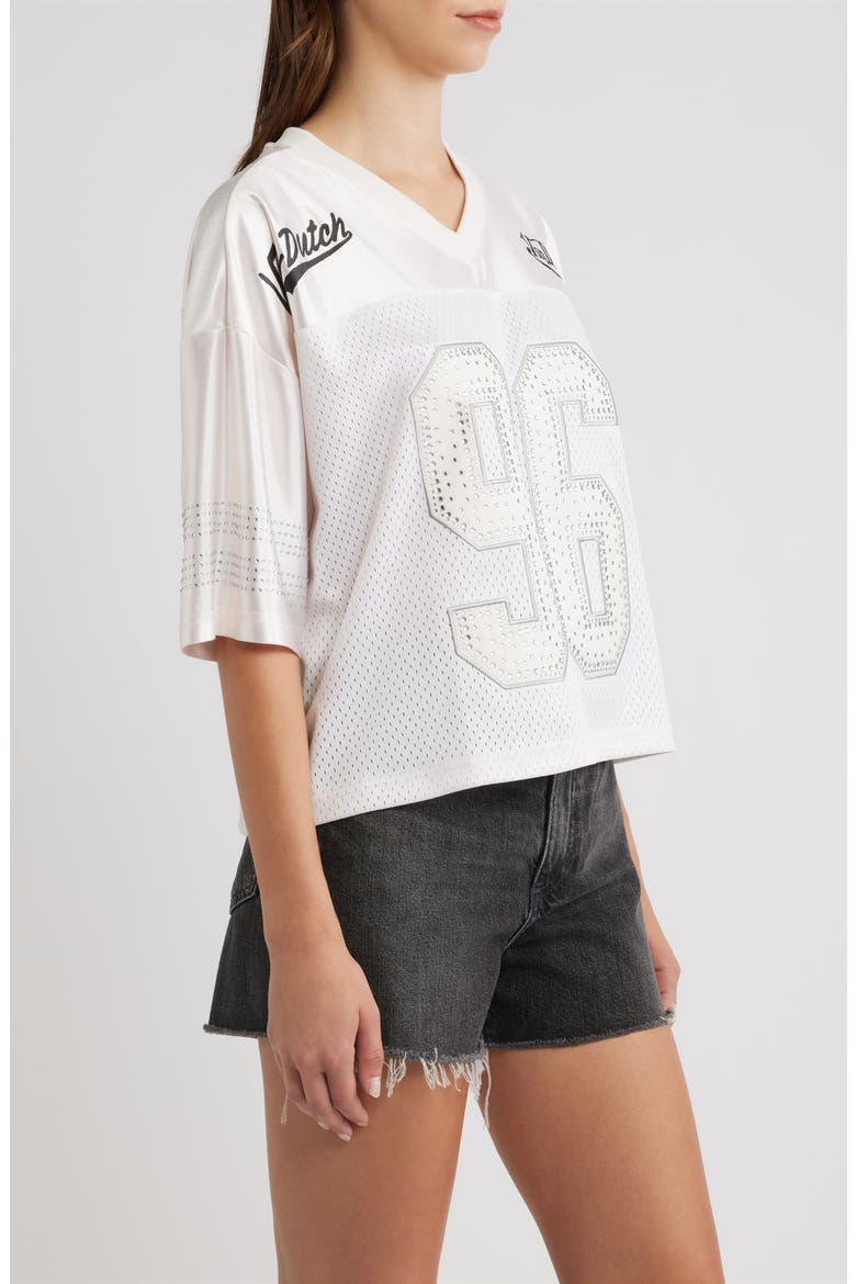 Cropped Football Jersey, Alternate, color, GARDENIA
