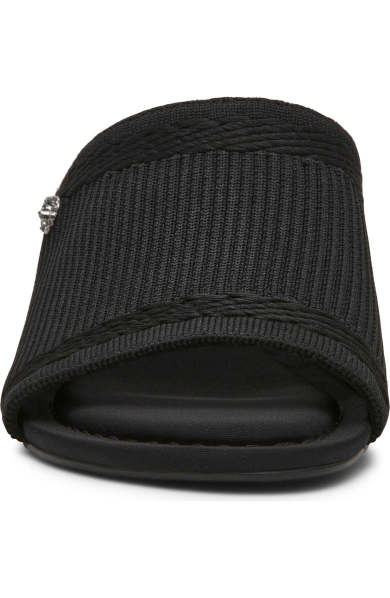 Anne Klein Capley Wedge Sandal, Alternate, color, Black Knit