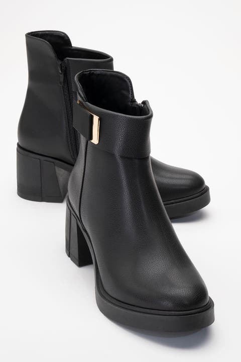 Rashe Block Heel Zip Boot