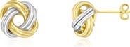 The Lovery Fine Jewelry Two Tone Knot Stud Earrings