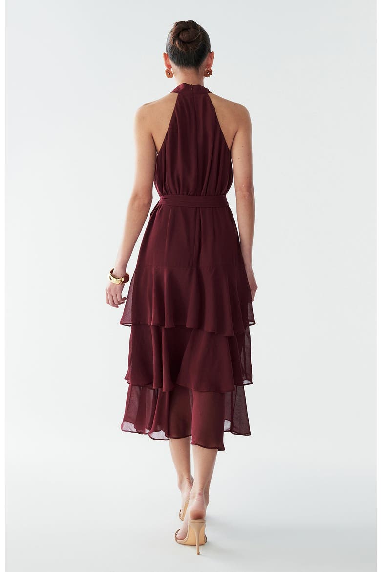 Tony Midi Dress, Alternate, color, Burgundy