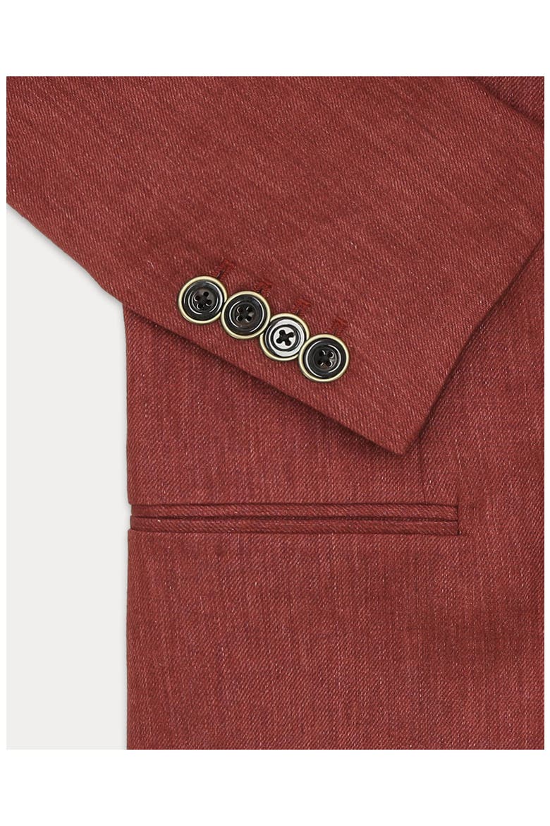 Bastien Classic Linen Jacket, Alternate, color, Burgundy