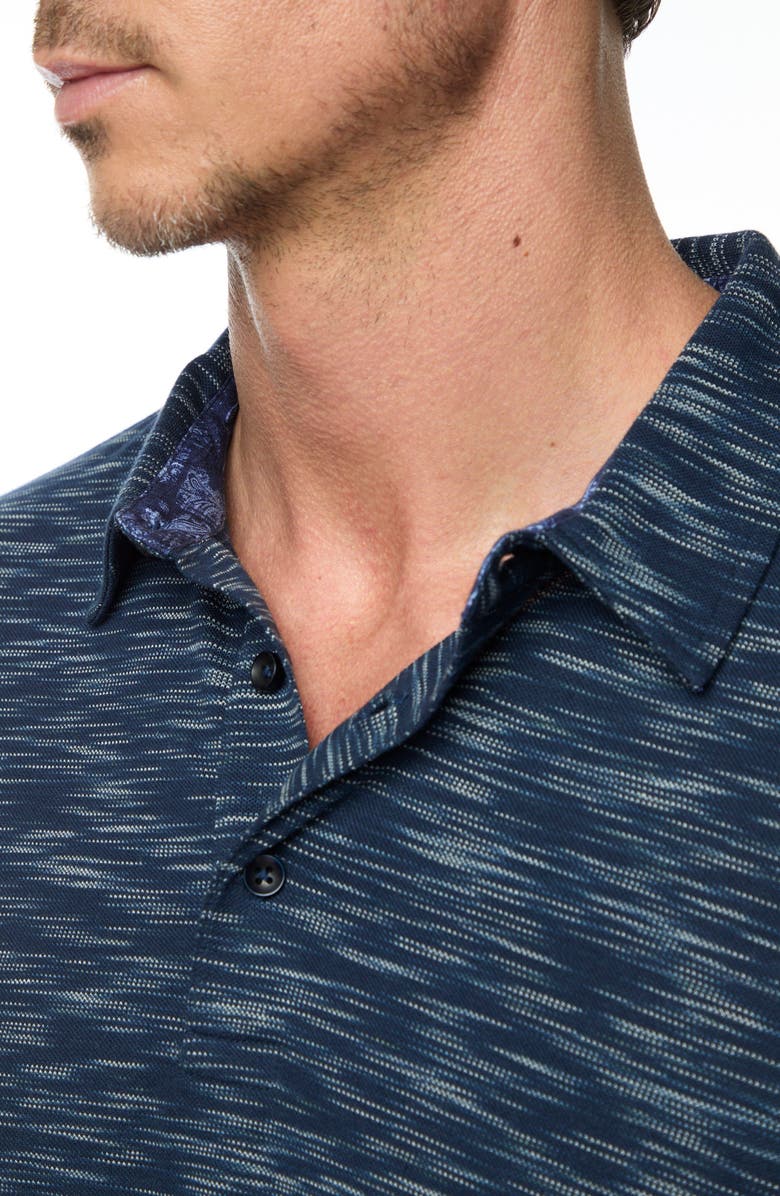 Robert Graham Thales Space Dye Long Sleeve Polo, Alternate, color, 