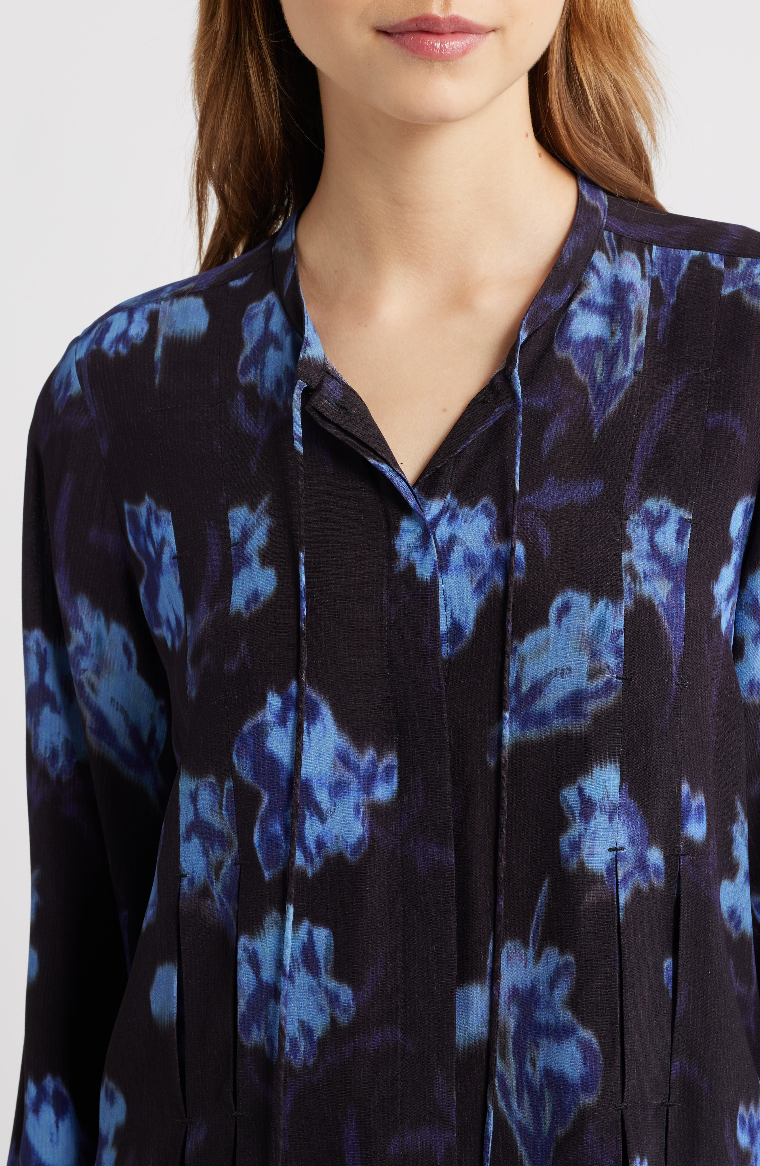 rag & bone Arden Pleated Print Top (Women) | Nordstrom