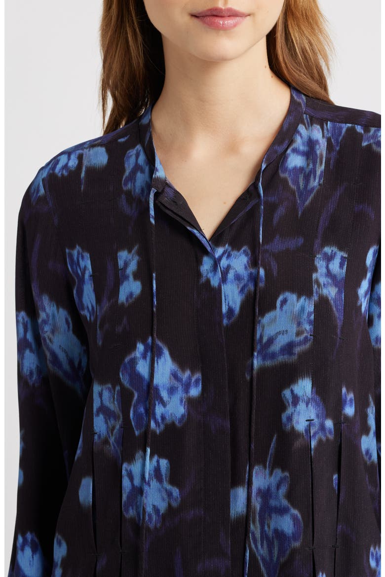 Arden Pleated Print Top, Alternate, color, DKFLO