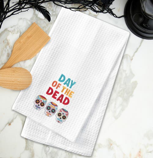 C & F Home C&f Home Skull Trio Flour Sack Cotton Halloween Dishtowel In White