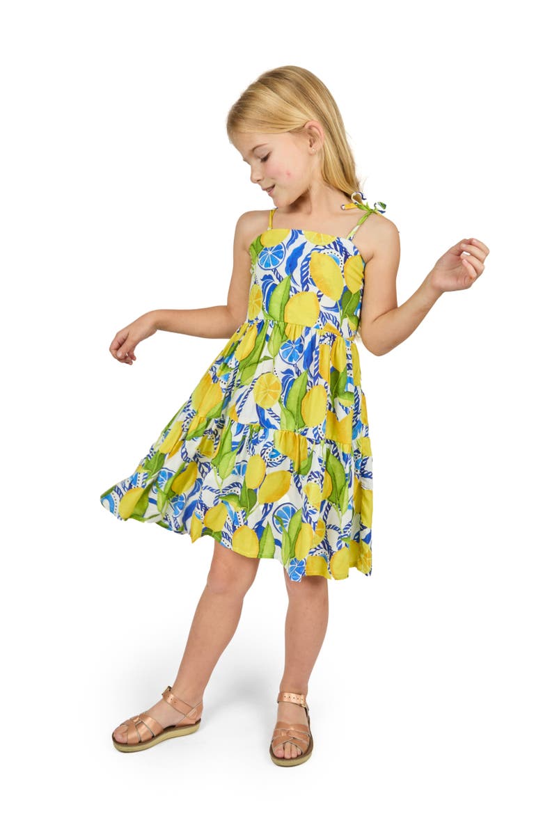 Kenny Flowers The Positano - Girls Resort Dress, Main, color, White