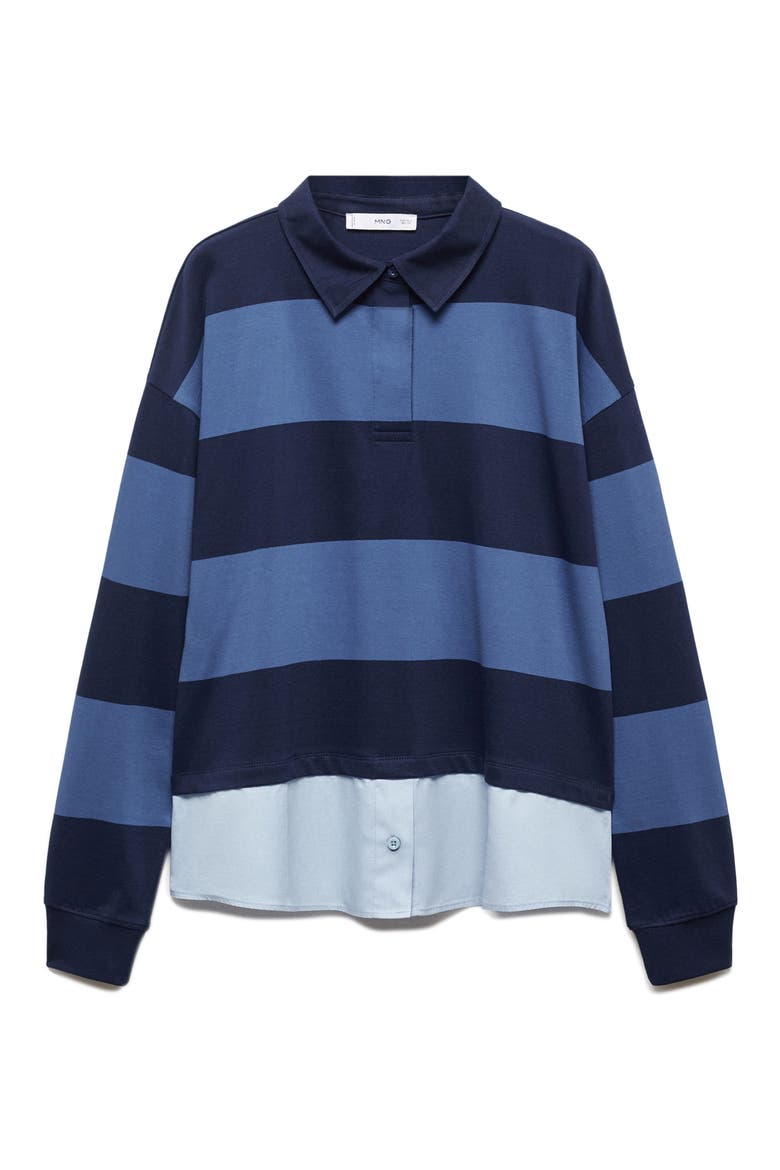 Stripe Polo, Alternate, color, NAVY