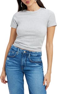 Good American Stretch Cotton Baby Tee