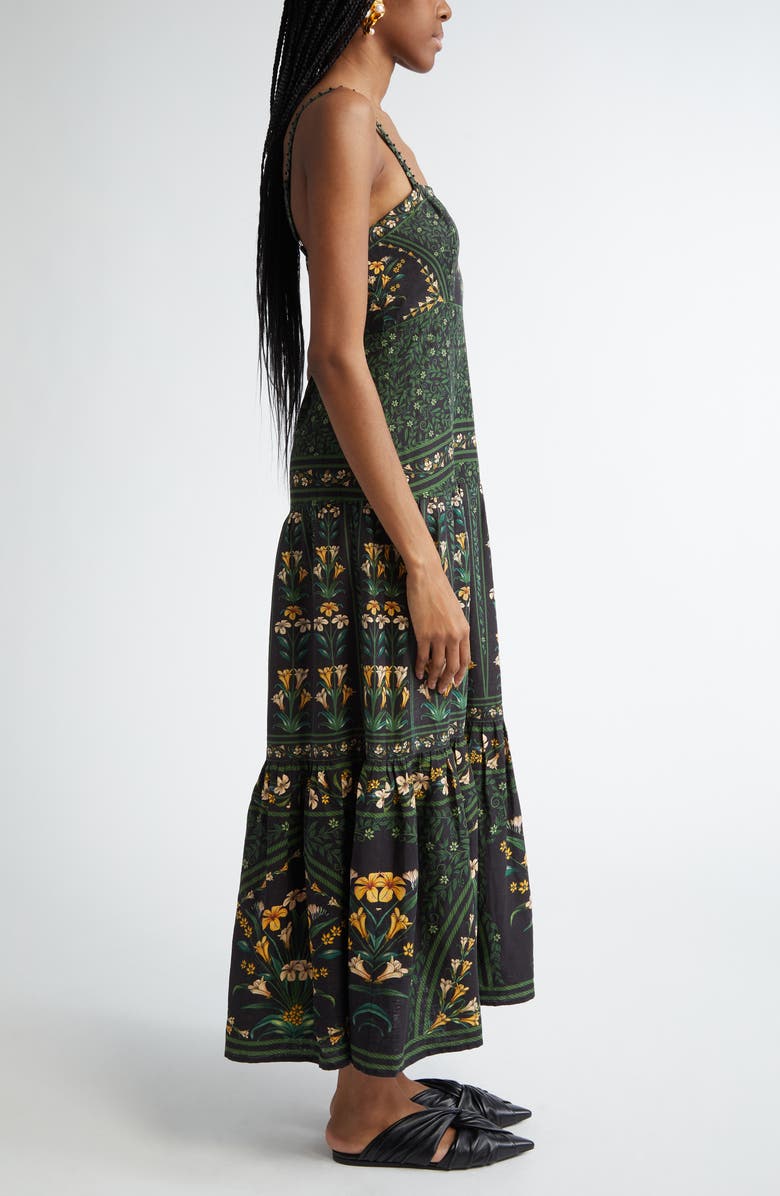 Flowers Arch Back Sleeveless Maxi Sundress