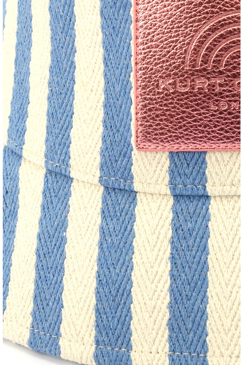 Striped Chevron Button Hat, Alternate, color, PERIWINKLE BLUE