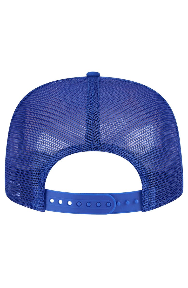 New Era Men's New Era Blue New York Knicks Seeing Diamonds A-Frame Trucker 9FIFTY Snapback Hat, Alternate, color, Blue