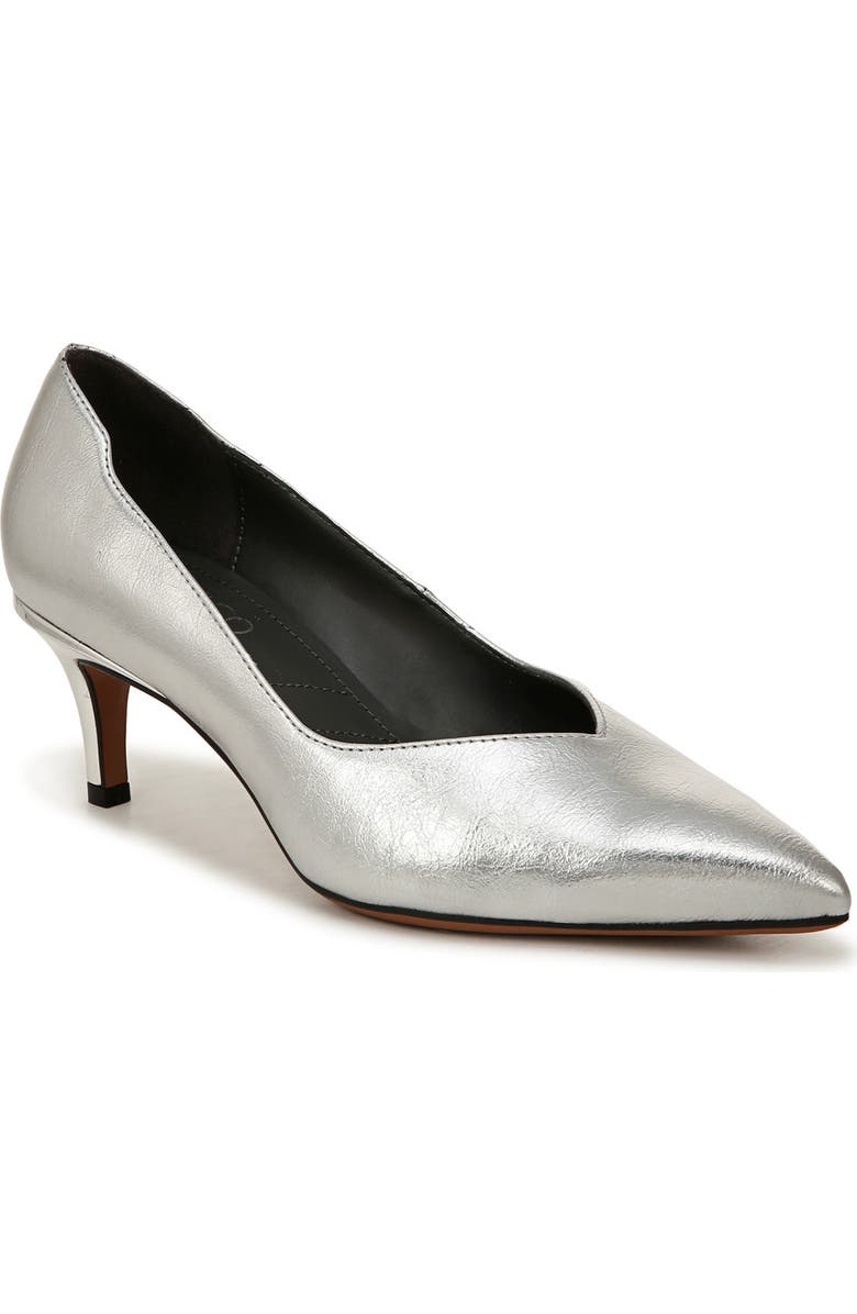 Franco Sarto Aurora Pointed Toe Pump, Main, color, Silver
