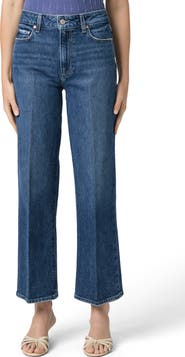 PAIGE Leenah High Waist Ankle Wide Leg Jeans