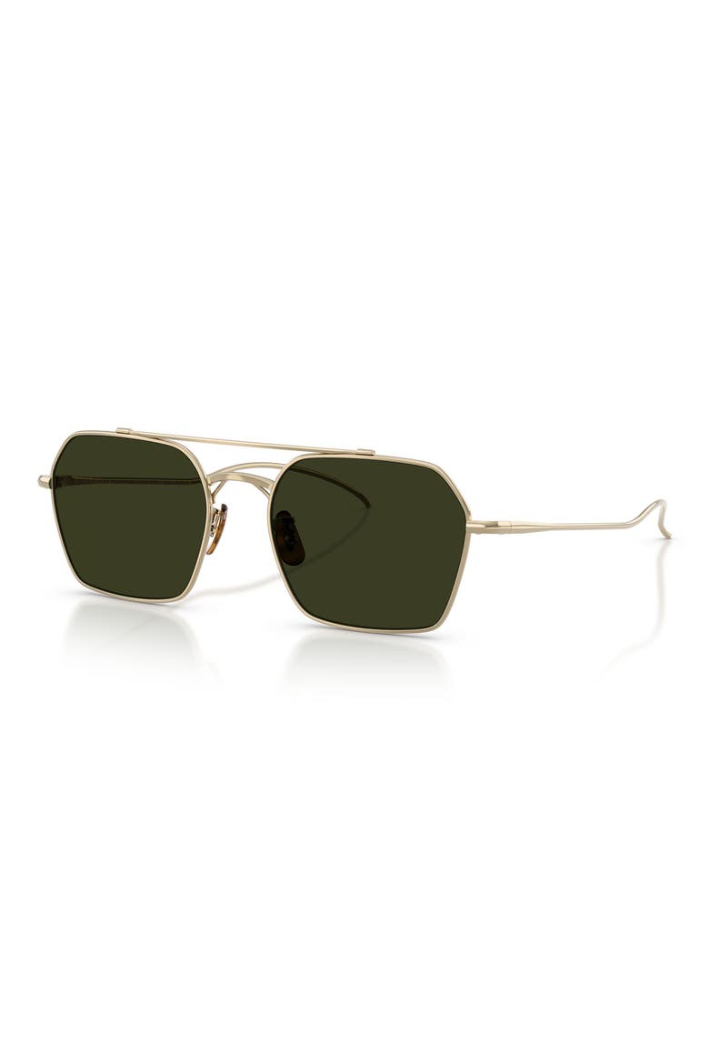 TK-15 53mm Polarized Geometric Sunglasses, Alternate, color, GOLD / POLAR