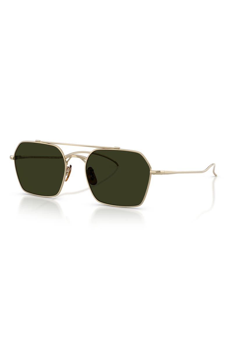 Oliver Peoples TK-15 53mm Polarized Geometric Sunglasses, Alternate, color, Gold / Polar