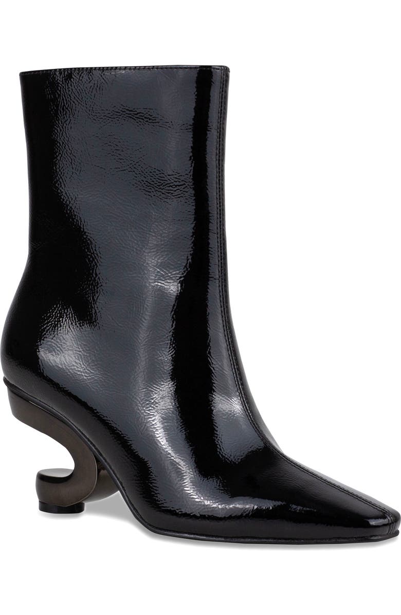 NINETY UNION Metallic Heel Bootie, Main, color, Black