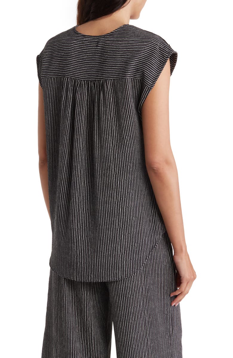 MAX STUDIO Cap Sleeve Faux Wrap Blouse, Alternate, color,