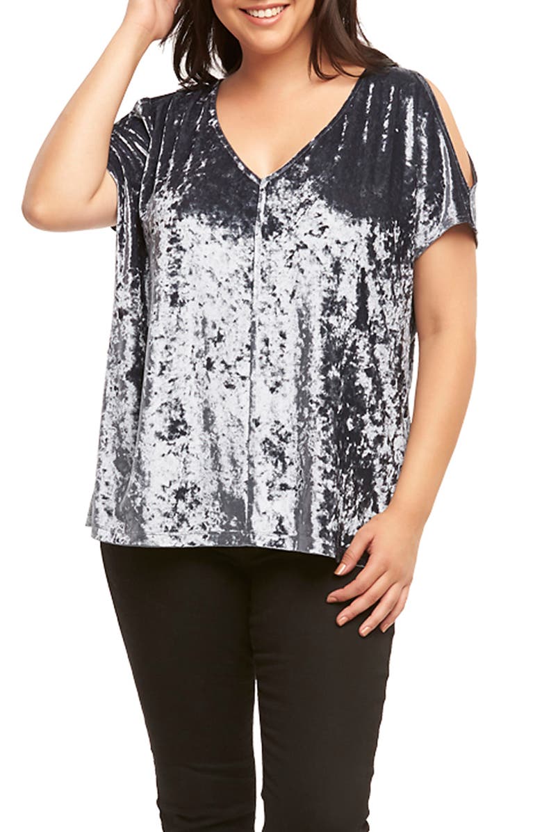 Tart Rocky Cold Shoulder Top, Alternate, color, Slate