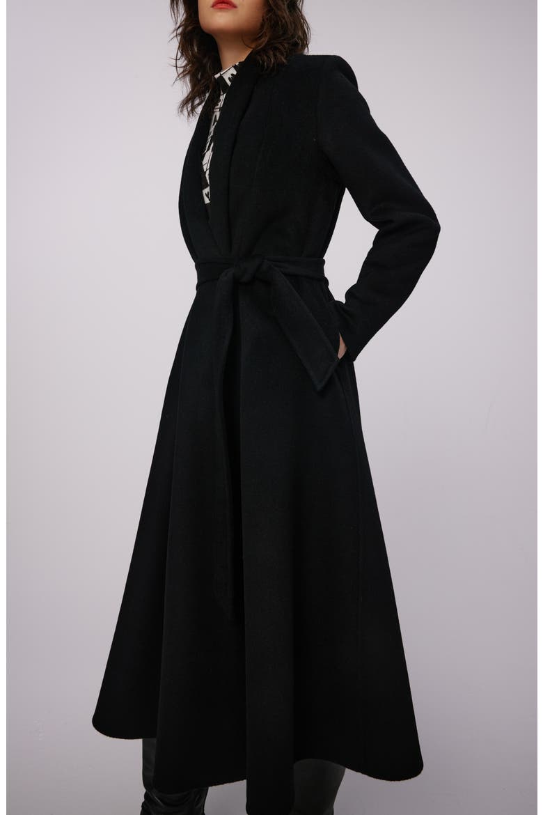 Bubba Wool Wrap Coat, Alternate, color, BLACK