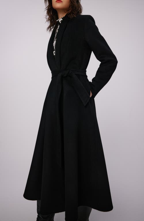 Dvf Bubba Wool Wrap Coat In Black