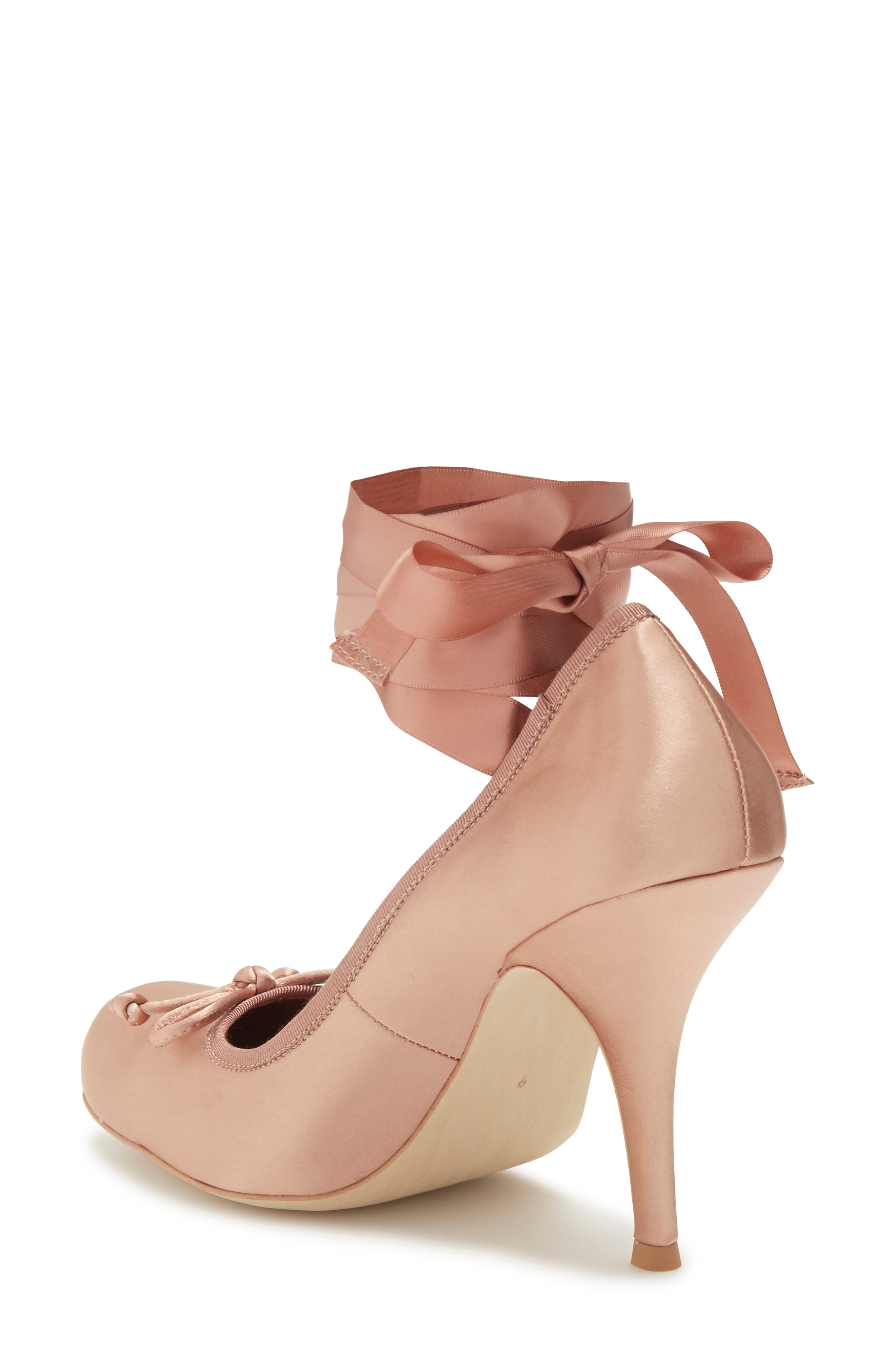 Nympha Ankle Wrap Pump, Alternate, color, DARK NATURAL SATIN