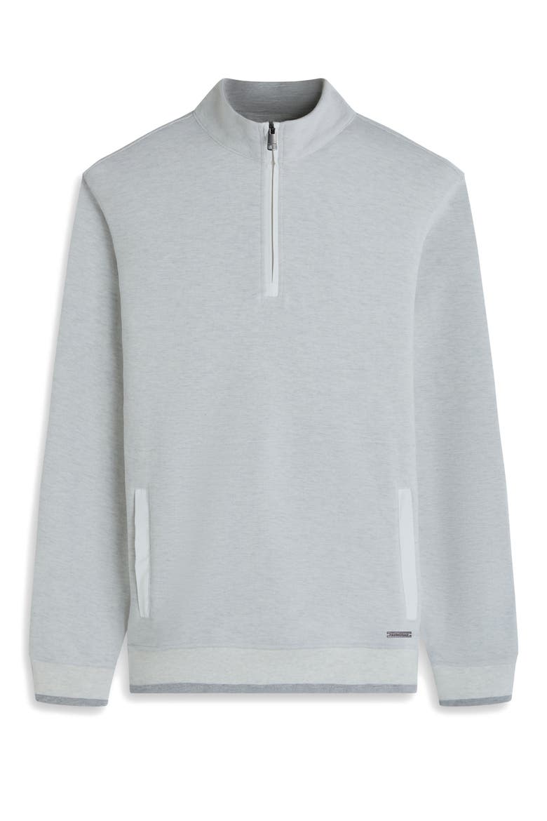 Heathered Quarter Zip Pullover, Alternate, color, CHALK