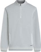 Bugatchi Heathered Quarter Zip Pullover