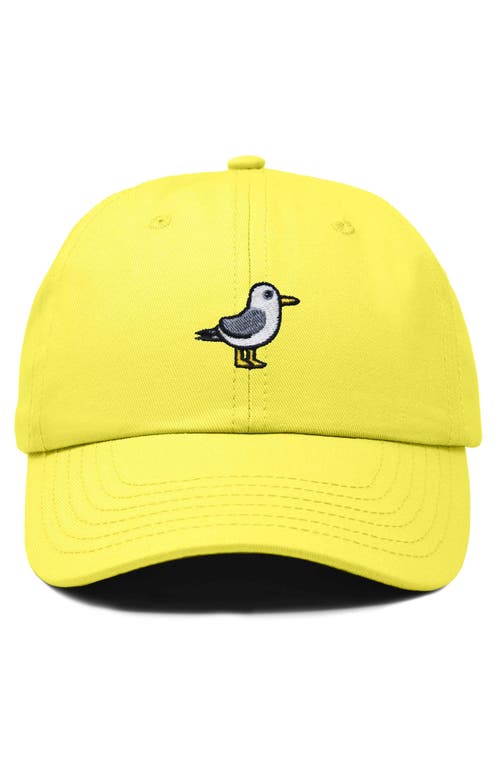 Dalix Seagull Embroidered Everyday Cap In Yellow