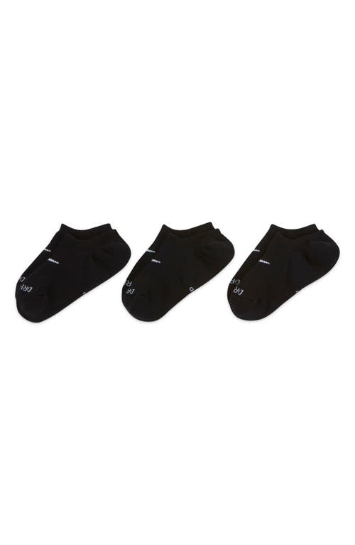 Nike 3-pack Everyday Plus No-show Socks In Black