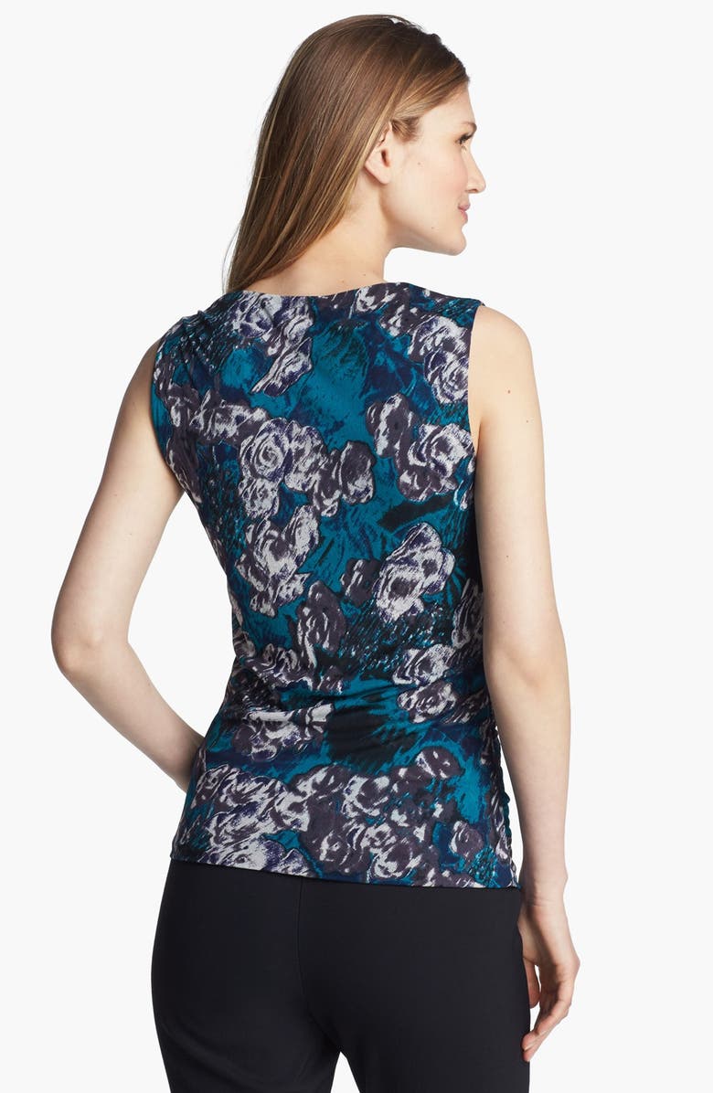 Classiques Entier<sup>®</sup> Print Silk Blend Mesh Top, Alternate, color,