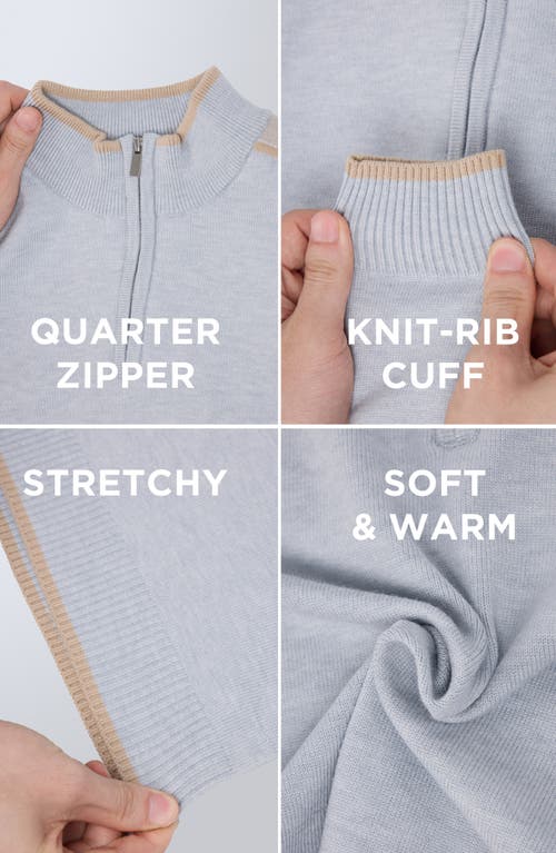 X-ray Xray Kids' Raw X Shoulder Detail Quarter Zip Sweater In Blue