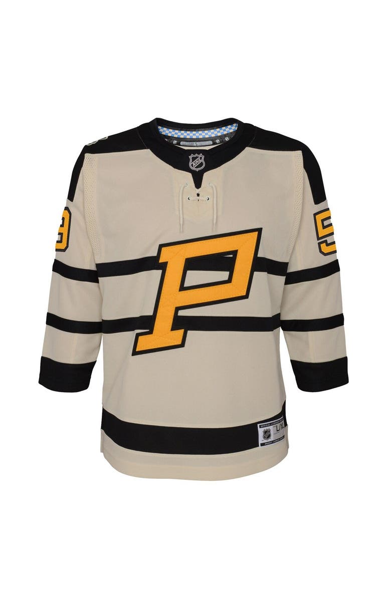 Outerstuff Youth Jake Guentzel Cream Pittsburgh Penguins 2023 Winter Classic Premier Player Jersey, Alternate, color, 