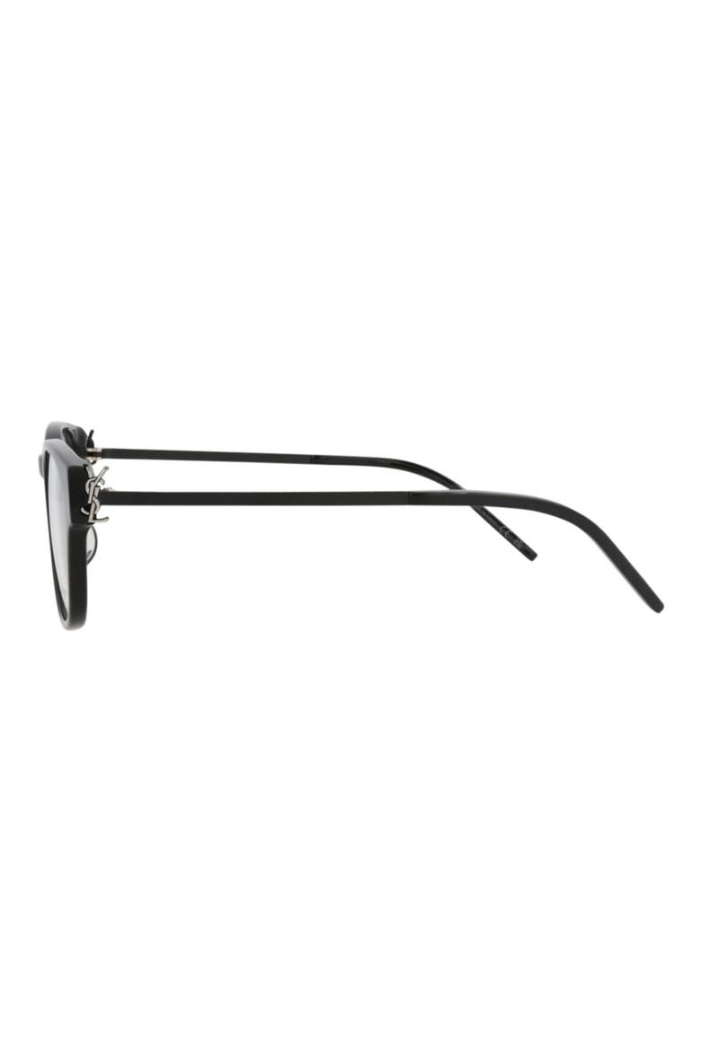 51mm Square Optical Glasses, Alternate, color, BLACK BLACK TRANSPARENT