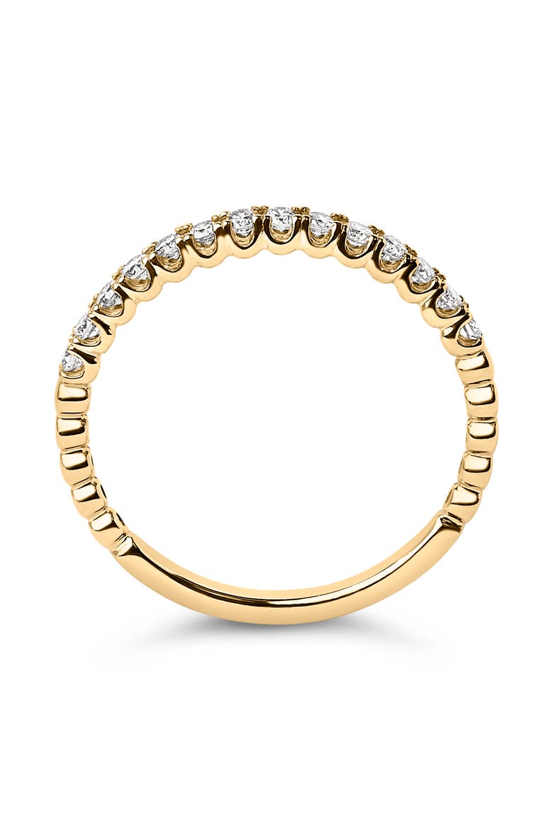 14K Gold 1/4 Cttw Round Diamond Prong Set Wedding Band, Alternate, color, Yellow
