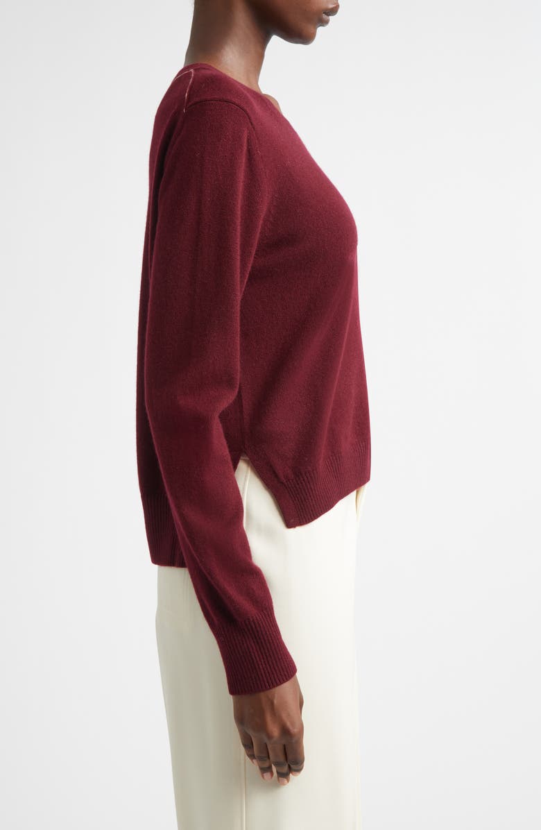 Erdem Floral Embroidered Cashmere Sweater, Alternate, color, Mulberry Red