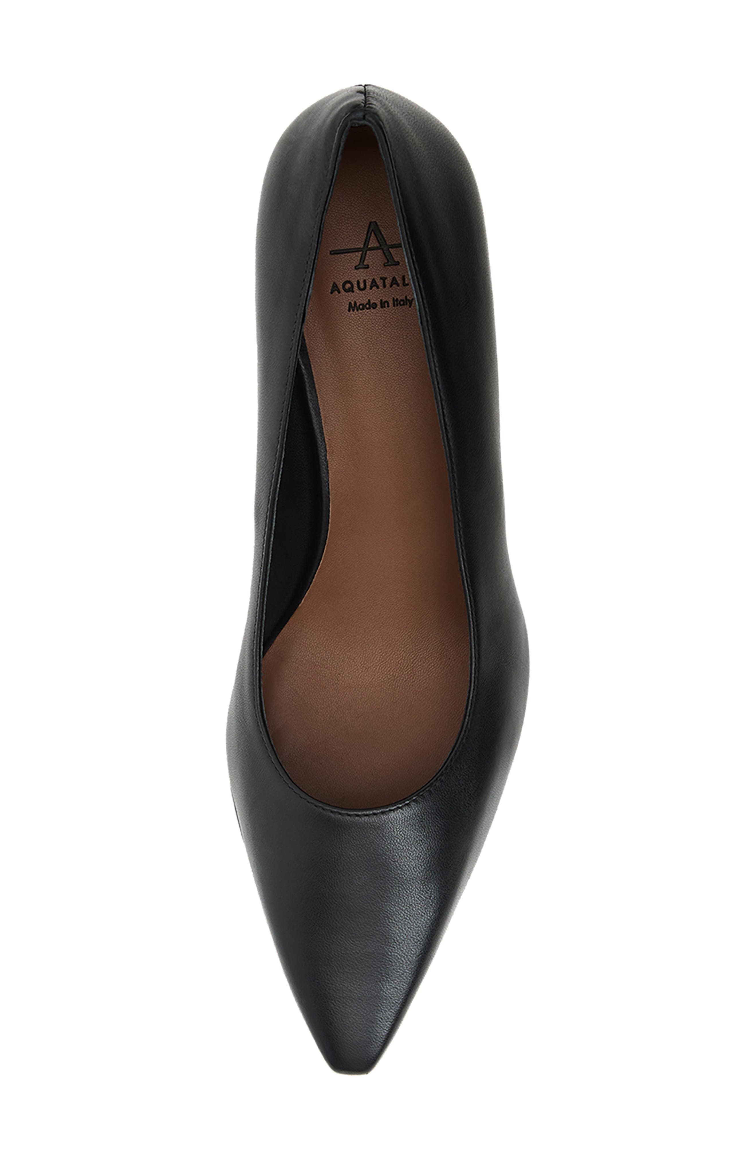 Chloe Waterproof Kitten Heel Pump, Alternate, color, BLACK LEATHER