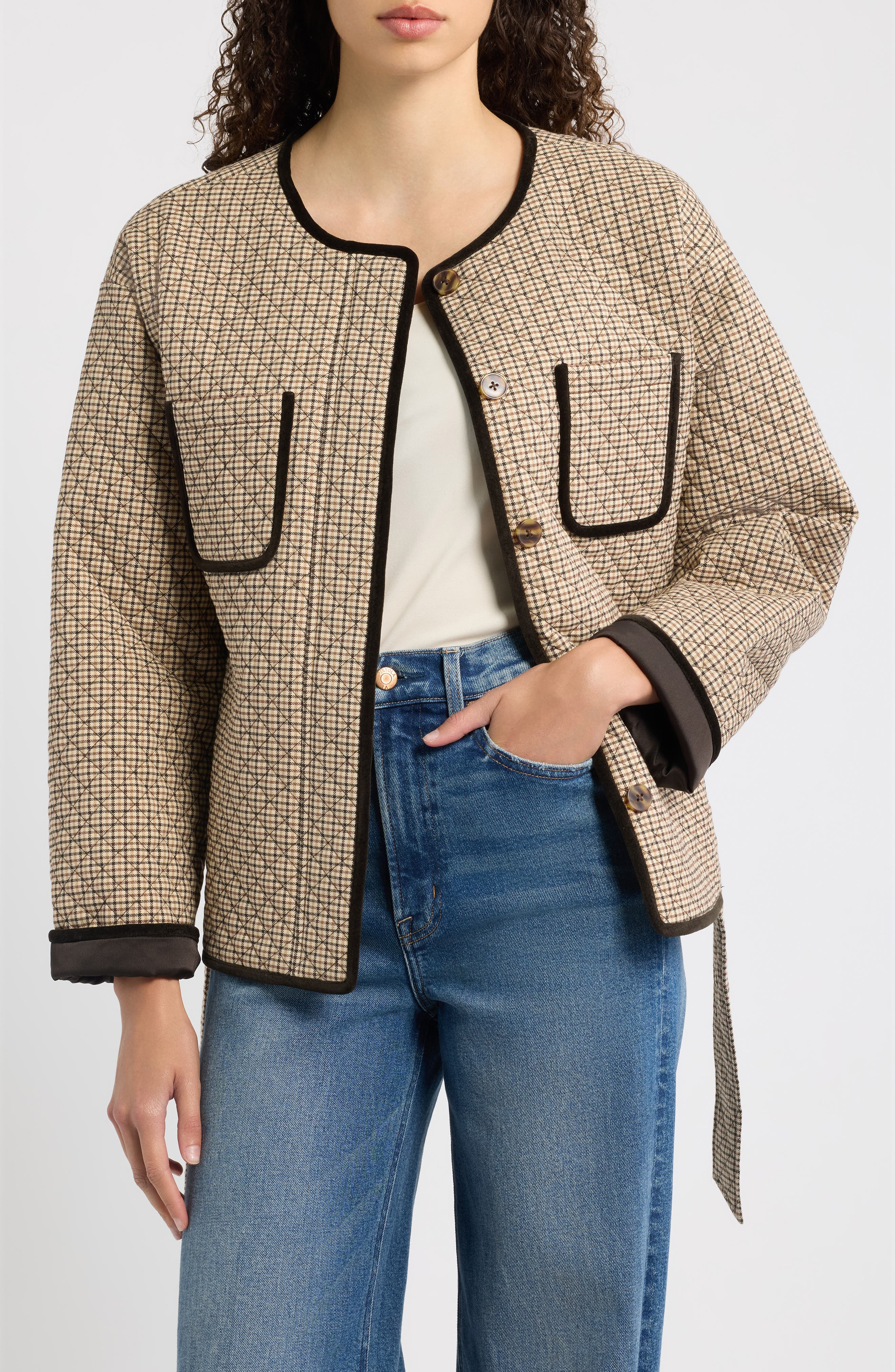 selected CARAMEL HOUNDSTOOTH