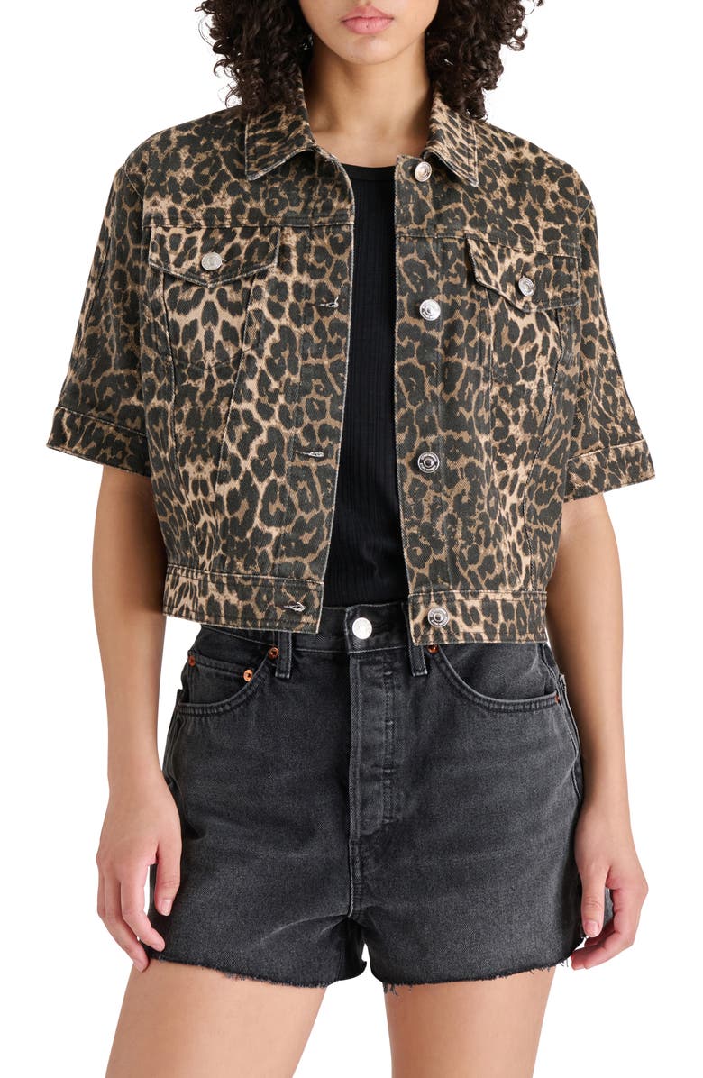 Steve Madden Short Sleeve Denim Jacket, Main, color,