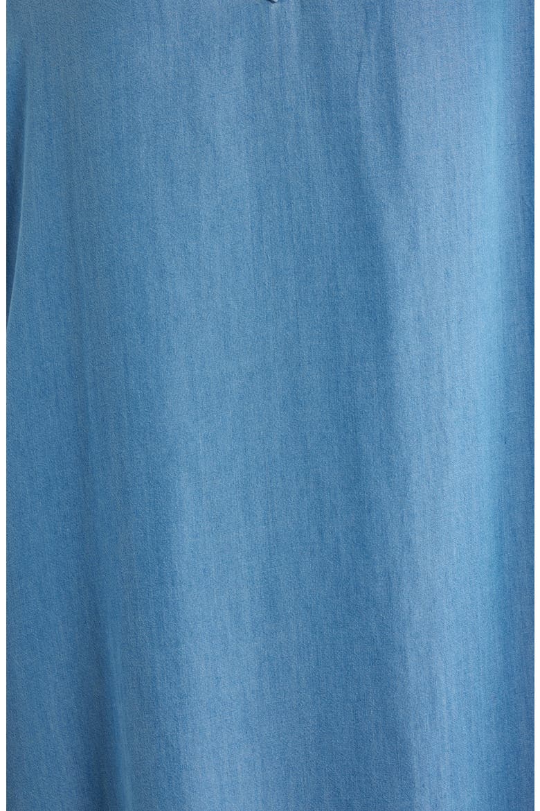 Emelia Long Sleeve Chambray Shift Dress, Alternate, color, MEDIUM WASH