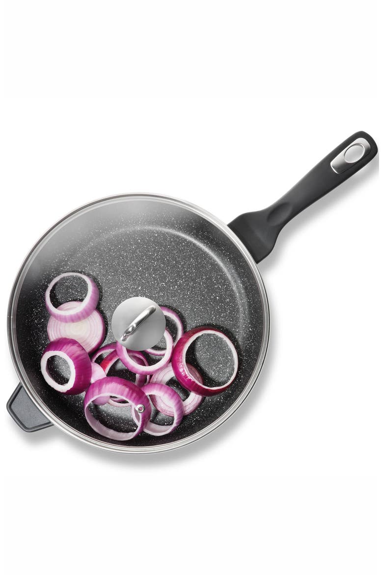 GRANITE Chef Pan with Lid 4.1qt, Alternate, color, BLACK