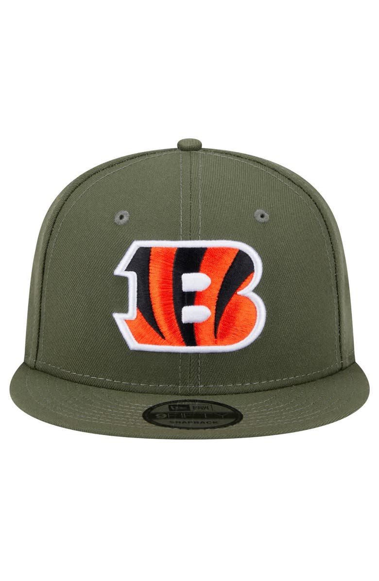 New Era Men's New Era  Olive Cincinnati Bengals Main 9FIFTY Snapback Hat, Alternate, color, Olive