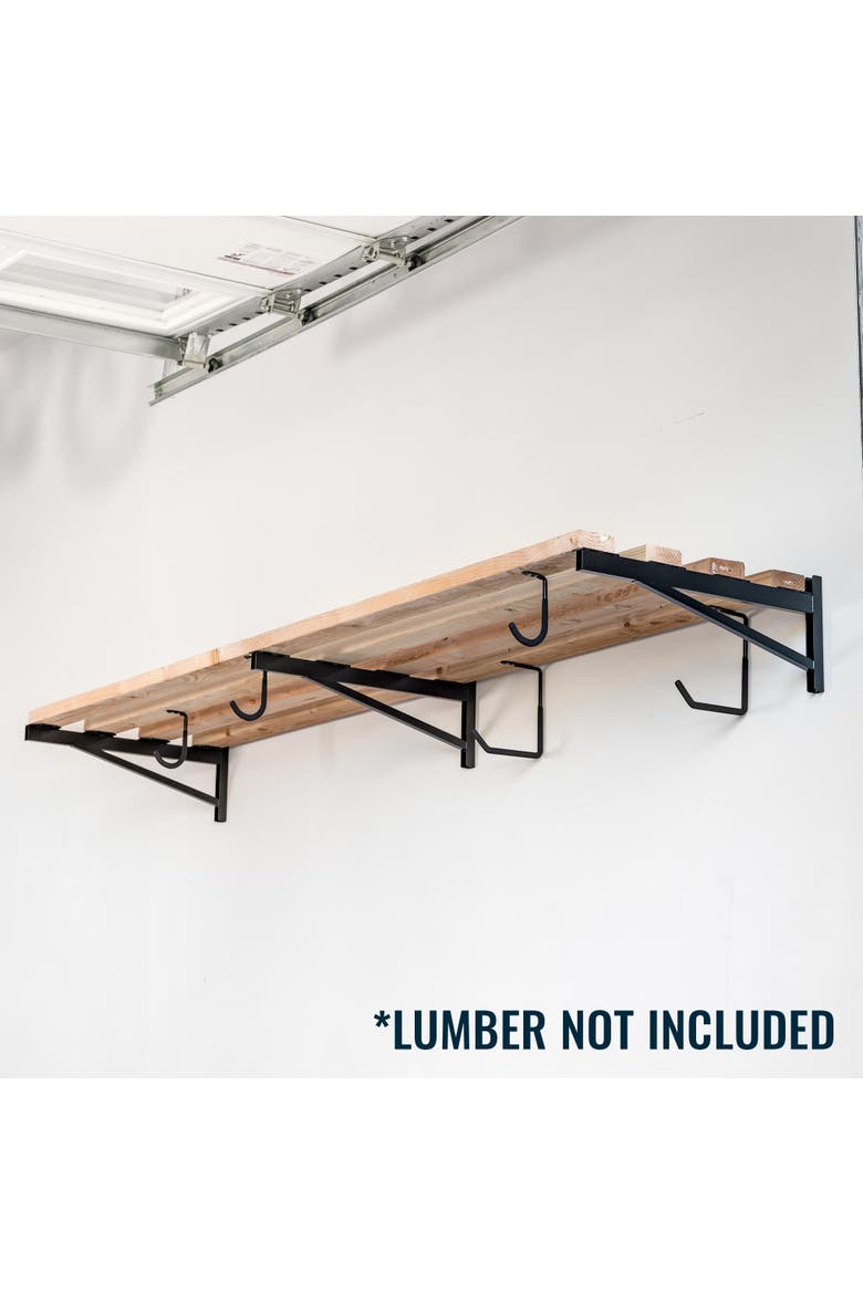 DIY Wall Shelf Brackets | Heavy Duty Garage Wall Shelf, Alternate, color, 2' x 8'